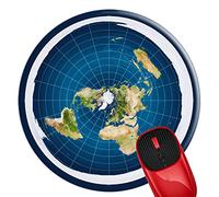 Mouse Pad Flat Earth Map Model, Premium-Textured Mouse Mat with Non-Slip Rubber Base, Cute Round Mousepad for Laptop Computer Office Desk Accessories,7.9 inch