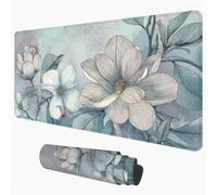 Mouse Pad Flower & Blue 70 x 30 cm Desk Mat, Office Table Blotter 1D#494
