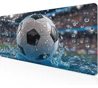 Mouse Pad Football Gaming Mouse Pad Splash Large Desk Mat 800x400x3mm,Work From Home Essentials Non-Slip Rubber Base Special Textured Water-Resistant Surface Wear-Resistant Desk Matt For Laptop Y1-310