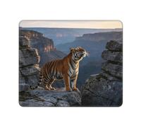 Mouse Pad for Computer and Laptop Non-Slip Mouse Mat for Office and Gaming | Tiger On The Rocks Desk Mat Smooth Surface With Stitched Edges For Easy Mouse Movement Office And Gaming Use 25 X 30cm