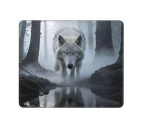 Mouse Pad for Computer and Laptop Non-Slip Mouse Mat for Office and Gaming | Wolves In The Fog Desk Mat Smooth Surface With Stitched Edges For Easy Mouse Movement Office And Gaming Use 25 X 30cm