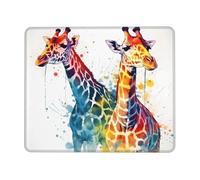 Mouse Pad for Gaming 7.9 x 9.5 in Beautiful Giraffe Mousepad Cute Square Mousepad Non-Slip Rubber Base Mouse Mat with Designs for Laptop Computer Office