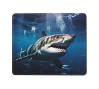 Mouse Pad for Gaming 7.9 x 9.5 in Great White Shark Mousepad Cute Square Mousepad Non-Slip Rubber Base Mouse Mat with Designs for Laptop Computer Office