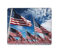 Mouse Pad for Gaming 8.3 x 10.3 in American Flags Mousepad Cute Square Mousepad Non-Slip Rubber Base Mouse Mat with Designs for Laptop Computer Office