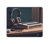 Mouse Pad for Man Woman Non-Slip Mouse Mat Recorder with Headphones Mouse Pads for Wireless Mouse Gaming Desk Pad with Anti-Slip Rubber Base Keyboard mat for Home 10x12in
