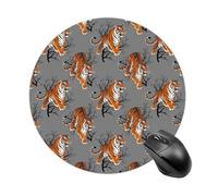 Mouse Pad For Office Desk, Women Men Cute Smooth Laptop Computer Mousepad, Multi Functional Reusable Mouse Pads, Cool Japanese Tiger Animal Painting Art