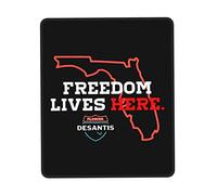 Mouse Pad Freedom Lives Here Florida Ron Desantis 2024 President Desk Mat Non-Slip Mousepad Comfort Mouse Mats For Home Computers Work 25X30CM