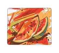 Mouse Pad Fruit Watermelon Small Mouse Mat 24 x 28cm with Non-Slip Rubber Base, Waterproof Mousepad, Gaming Mousemat for Women Kids Men Laptops Keyboard Tray Home Traveling Office Accessories D-843