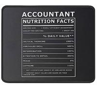 Mouse Pad Funny Accountant Nutritional Facts Funny Accounting Mouse Mats Non-Slip Mousepad Soft Desk Mat For Office Work Computers 25X30CM