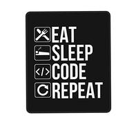 Mouse Pad Funny Developer Eat Sleep Code Repeat Desk Mat Durable Mousepad Non-Slip Mouse Mats For Home Computers Work 25X30CM