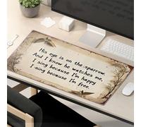 Mouse Pad Funny His Eye Is On The Sparrow. I Sing Because I'M Happy, Free. Mouse Pad Mousepad Gaming Funny Mousepads