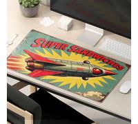 Mouse Pad Funny Super Sandwiches: Rocket Fuel For Your Day! Mouse Pad Mousepad Gaming Funny Mousepads