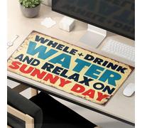 Mouse Pad Funny Whele + Drink Water And Relax On Sunny Day. Mouse Pad Mousepad Gaming Funny Mousepads