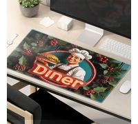 Mouse Pad Funny Work A Cheerful Chef Holds A Giant Burger In Front Of A Festive Mouse Pad Funny Desk Accessories For Work Large Mousepad