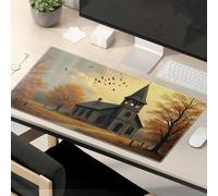 Mouse Pad Funny Work Autumn Serenity: A Church In The Woods Mouse Pad Fun Desk Accessories Gaming