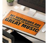 Mouse Pad Funny Work My Neighbors Are Listening To Whenever Great Music Mouse Pad Desk Pads Funny Mouse Pads For Desk