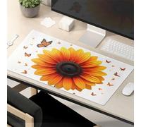 Mouse Pad Funny Work Sunflower And Butterflies: A Bright Summer Scene Mouse Pad Funny Desk Accessories For Work Gaming Mousepad
