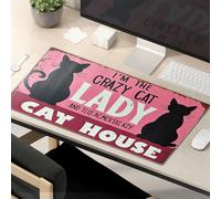 Mouse Pad Funny Work Welcome To The Crazy Cat Lady'S House Mouse Pad Funny Desk Accessories For Work Motivational Mouse