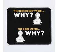 Mouse Pad Funny Works Code Works Why - Funny Computer Science Programmer _ Coding 11.8 x 9.8 inch Computer Mat Gaming Office Mousepad