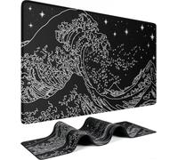 Mouse Pad Gaming, 35.4x15.7 inch Large Extended Computer Keyboard Mouse Mat, Water Resist Non-Slip Mousepad Rubber Base Long XXXL Premium-Textured Mouse Pad for Gaming, Office & Home, Wave