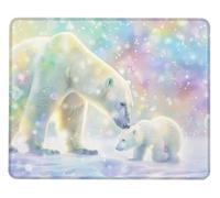 Mouse Pad Gaming Mouse Mat 520 x 250 mm Office Mousepad, Gaming Mat with Waterproof, Non-Slip Rubber for Improved Accuracy Mousemat Suitable for PC, Computers, Laptop, Office Gifts, Polar Bear D0-99