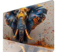 Mouse Pad Gaming Mouse Pad Elephant Desk Mat Large 1500 x 800 x 3mm XXL Mousemat Yellow Long Computer Keyboard Mousepad with Anti-Slip Base, Stitched Edge Desk Pad for Office, Gaming & Work H0-777