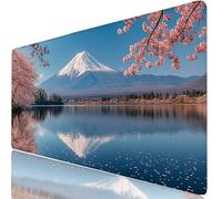 Mouse Pad Gaming Mouse Pad Japan Desk Mat Large 520 x 250 x 3mm XXL Mousemat Mount Fuji Long Computer Keyboard Mousepad with Anti-Slip Base, Stitched Edge Desk Pad for Office, Gaming & Work H0-732