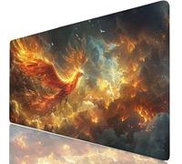 Mouse Pad Gaming Mouse Pad Phoenix Desk Mat Large 700 x 400 x 3mm XXL Mousemat Animal Long Computer Keyboard Mousepad with Anti-Slip Base, Stitched Edge Desk Pad for Office, PC Gaming & Work H0-663