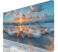 Mouse Pad Gaming Mouse Pad Shell Desk Mat Large 700 x 400 x 3mm XXL Mousemat Sea Long Computer Keyboard Mousepad with Anti-Slip Base, Stitched Edge Desk Pad for Office Accessories, PC Gaming H0-717