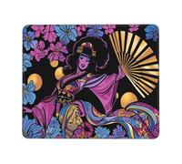 Mouse Pad Geisha Small Mouse Mat 24 x 28cm with Non-Slip Rubber Base, Waterproof Mousepad, Gaming Mousemat for Women Kids Men Laptops Keyboard Tray Home Traveling Office Accessories D-989