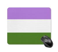 Mouse Pad, Genderqueer Proud Flag Comfortable Gaming Mousepad Multifunctional Mousepads For Home Work Office 25X30Cm