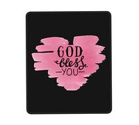 Mouse Pad God Bless You Heart Christianty Religious Blessed Mouse Mats Non-Slip Mousepad Comfort Desk Mat For Work Office Computers 25X30CM
