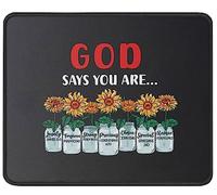 Mouse Pad God Religious Scripture Encouragement Christianty Affirmations Inspirational Psalms Verses Mouse Mats Comfort Desk Mat Soft Mousepad For Office Work Computers 25X30CM