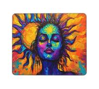 Mouse Pad Goddess Of The Sun Small Mouse Mat 27 x 22cm with Non-Slip Rubber Base, Waterproof Mousepad, Gaming Mousemat for Women Kids Men Laptops Keyboard Tray Home Traveling Office Accessories D-869
