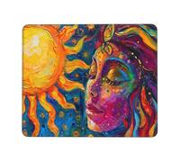 Mouse Pad Goddess Of The Sun Small Mouse Mat 30 x 25cm with Non-Slip Rubber Base, Waterproof Mousepad, Gaming Mousemat for Women Kids Men Laptops Keyboard Tray Home Traveling Office Accessories D-868