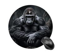 Mouse Pad Gorilla on The Ground Mouse Mat 7.8 X 7.8 Inch Waterproof Gaming Mouse Pad Table Mat Non-Slip Rubber Base Mouse Pads for Wireless Mouse Laptop Computer