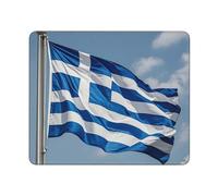 Mouse Pad Greek Flag Mouse Mat Computer Gaming Mouses Pad with Anti-Slip Rubber Base Washable Mouses Mat for Laptop Computer Mats for Office Gaming11.8 x9.8