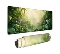 Mouse Pad Green, Jungle Mouse Mat 600 X 300 X 3 MM with Stitched Edges, Large Gaming Mousepad Non-Slip Rubber Base Design, Waterproof Mousemat for Computers Laptop Desk Office Accessories -zzg25050Z