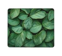 Mouse Pad Green Leaf Small Mouse Mat 25 x 20cm with Non-Slip Rubber Base, Waterproof Mousepad, Gaming Mousemat for Women Kids Men Laptops Keyboard Tray Home Traveling Office Accessories D-536