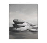 Mouse Pad Grey Zen Stones Picture Print Table Pad Home 25x30CM