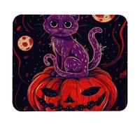Mouse Pad, Halloween Cat Pumpkin Multifunctional Mouse Mat Soft Mousepads For Pc Studying Computer 25X30Cm