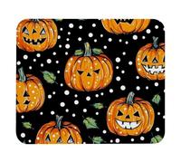 Mouse Pad, Halloween Pumpkin Lanterns Polka Dots Non-Slip Gaming Mousepad Comfortable Office Mousepad For Home Typing Work 25X30Cm