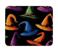 Mouse Pad, Halloween Witch Hats Color Soft Mousepads Non-Slip Office Mousepad For Office Game Work 25X30Cm