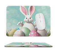 Mouse Pad, Happy Easter Eggs Bunny Tail1 Non-Slip Gaming Mousepad Durable Mouse Mat For Pc Work Gamer 25X30Cm