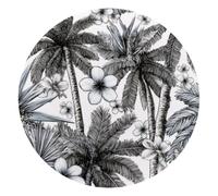 Mouse Pad, Hawaii Summer Tropical Palm Trees Round Computer Mousepad Non-Slip Base, Gaming Mouse Mat for Laptop Office Home, 10 x 10 Inch