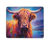Mouse Pad Highland Cattle Small Mouse Mat 18 x 22cm with Non-Slip Rubber Base, Waterproof Mousepad, Gaming Mousemat for Women Kids Men Laptops Keyboard Tray Home Traveling Office Accessories D-269
