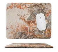 Mouse Pad, Hunting Wildlife Deer Chinese Mountains Ergonomic Mouse Mat Professional Office Mousepad For Studying Computer Laptop 25X30Cm