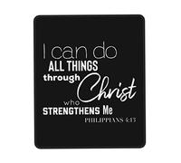 Mouse Pad I Can Do All Things Through Christ Who Strengthens Me Desk Mat Durable Mousepad Non-Slip Mouse Mats For Home Computers Work 25X30CM