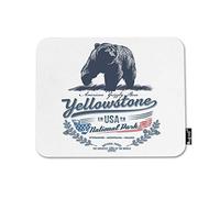 Mouse Pad Idaho Grizzly Bear National Park Yellowstone Blue Color Montana Wyoming Decor Gaming Mouse Pad Rectangle Non-Slip Rubber Mousepad for Computers Laptop 9.4"x7.9"