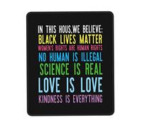 Mouse Pad In This House We Believe Mouse Mats Non-Slip Mousepad Durable Desk Mat For Office Work Home 25X30CM